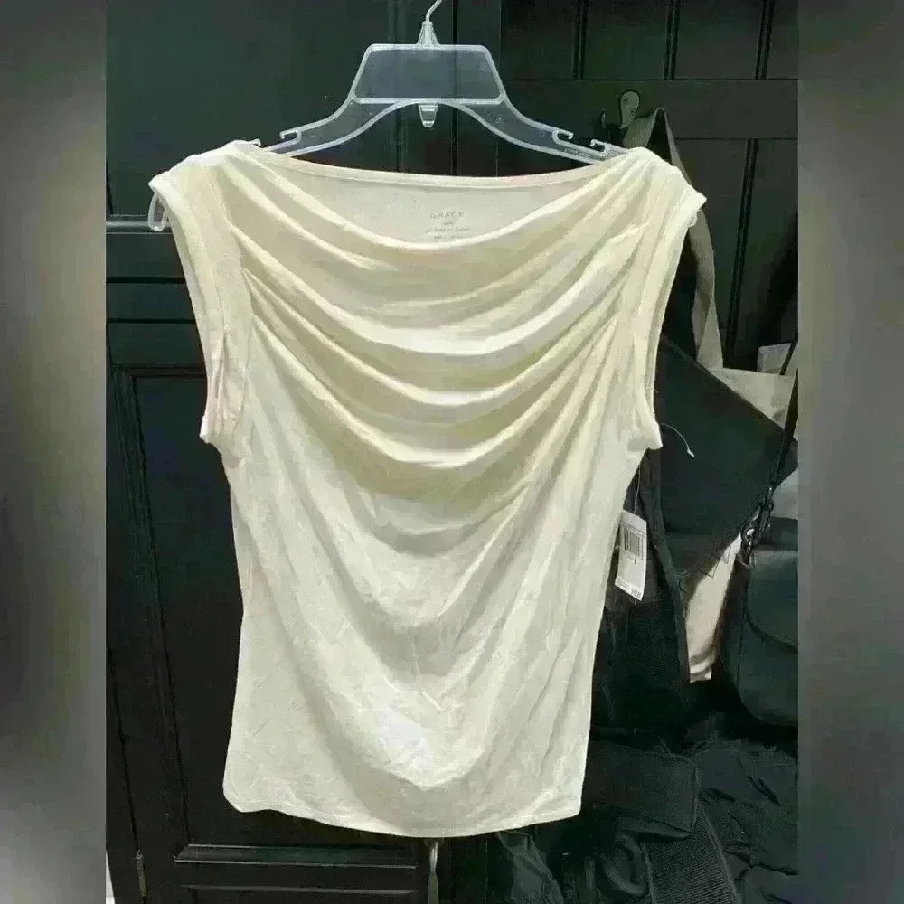 Grace ivory sleeveless top NWT